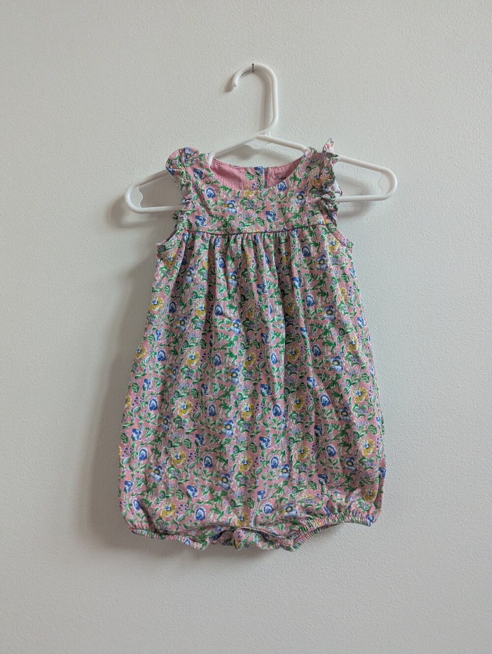 Ralph Lauren Bubble Romper 6m Baby Girl Floral Preppy